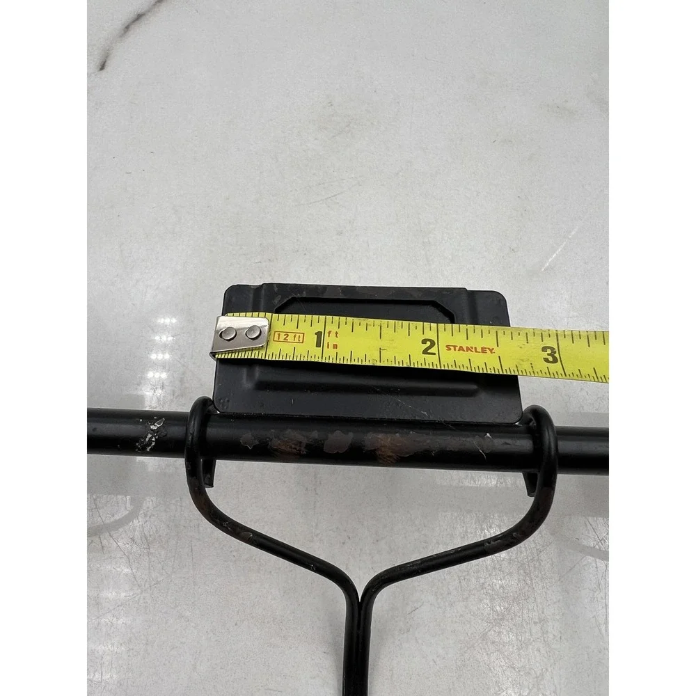 Black Metal Wall Mounted Coat Rack 5 Sliding Hooks with Label Holders 24 Inch